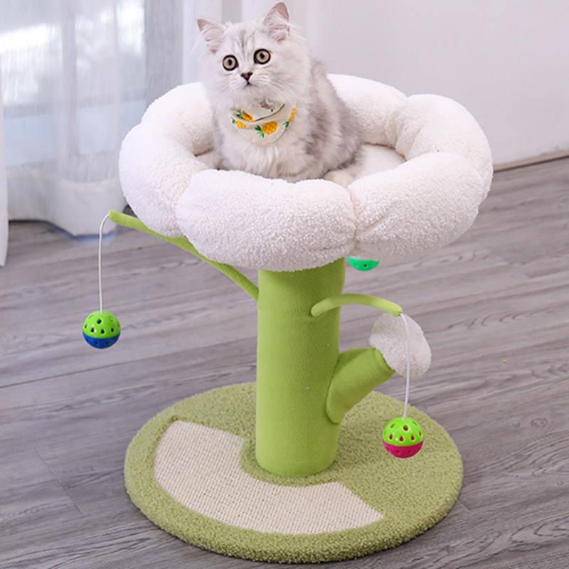 cat tree tower with scratcher post - MRSLM