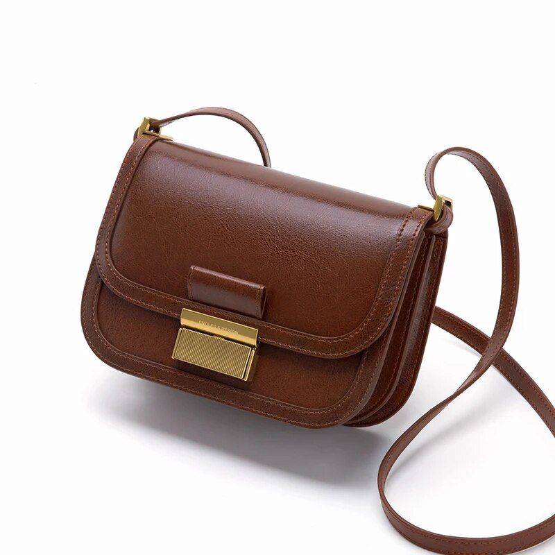 Mini leather crossbody shoulder bag, view 7 - MRSLM