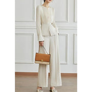 Long sleeve top and wide leg pants set, view 3 - MRSLM