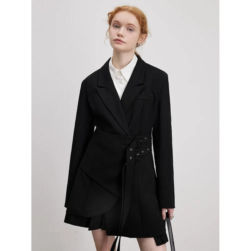 slim-fit adjustable waist blazer for women, view 2 - MRSLM