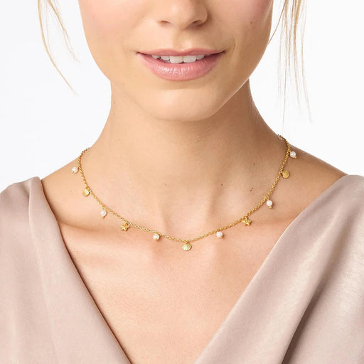 18k gold plated starfish shell necklace - MRSLM