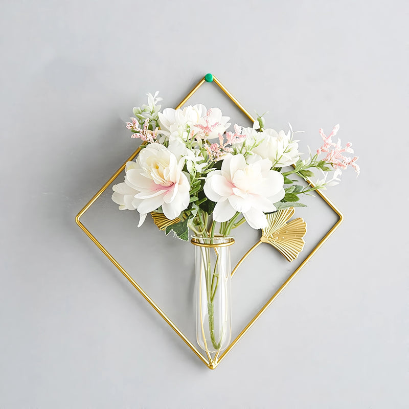 Gold wall-mounted hydroponic flower pot, view 7 - MRSLM
