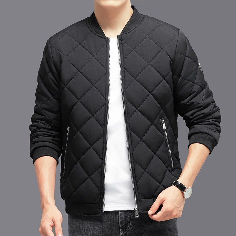 Men's quilted winter bomber jacket, view 6 - MRSLM