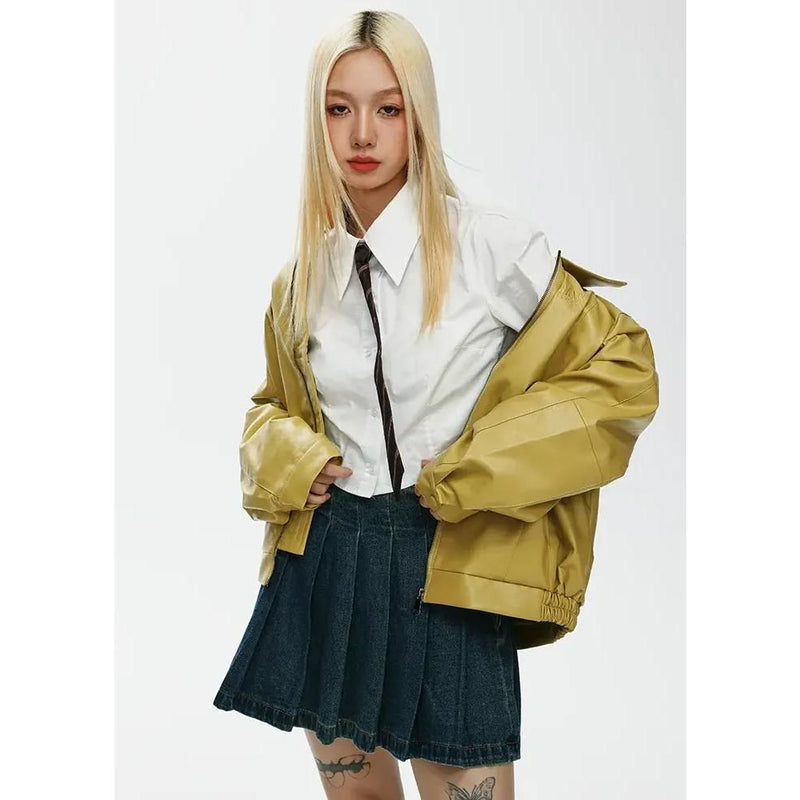 edgy zipper bomber jacket, view 6 - MRSLM