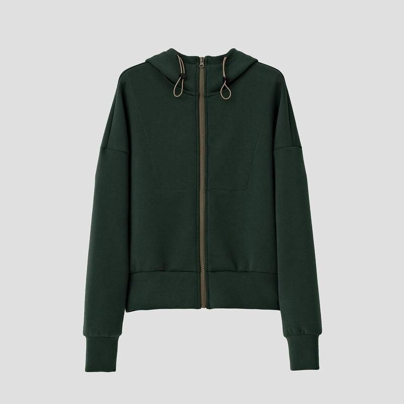 short hooded drawstring sweatshirt, view 6 - MRSLM