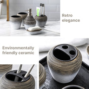 retro ceramic bathroom set, view 5 - MRSLM