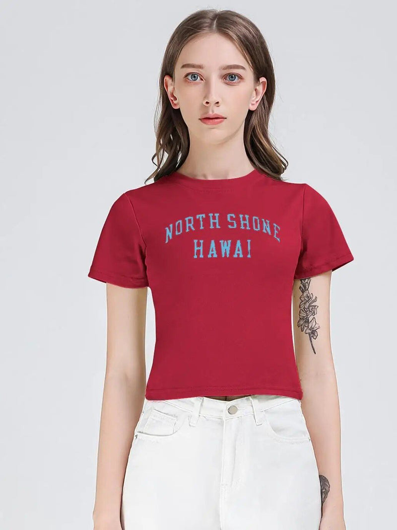 slim fit letter print tee, view 3 - MRSLM