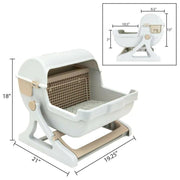 semi-automatic cat litter box, view 5 - MRSLM