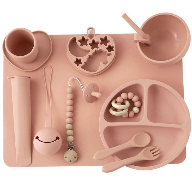 baby silicone tableware set, view 6 - MRSLM