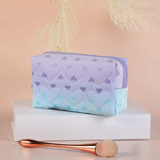 waterproof heart pattern cosmetic bag, view 4 - MRSLM
