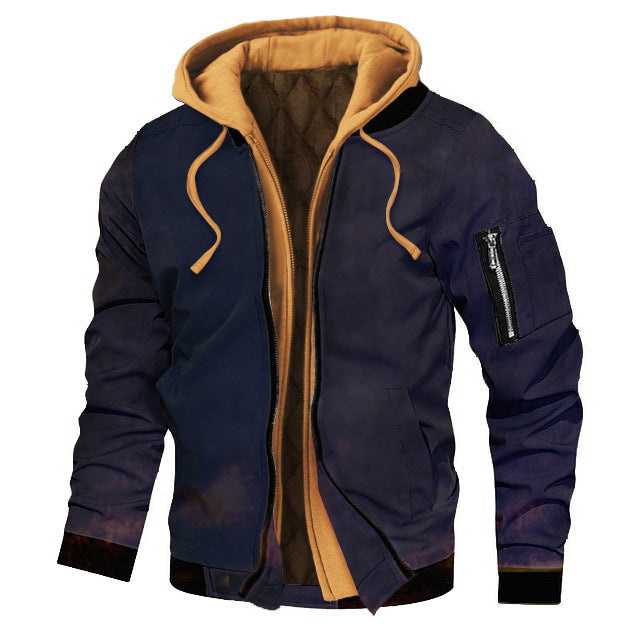 men's thick hooded jacket, view 10 - MRSLM