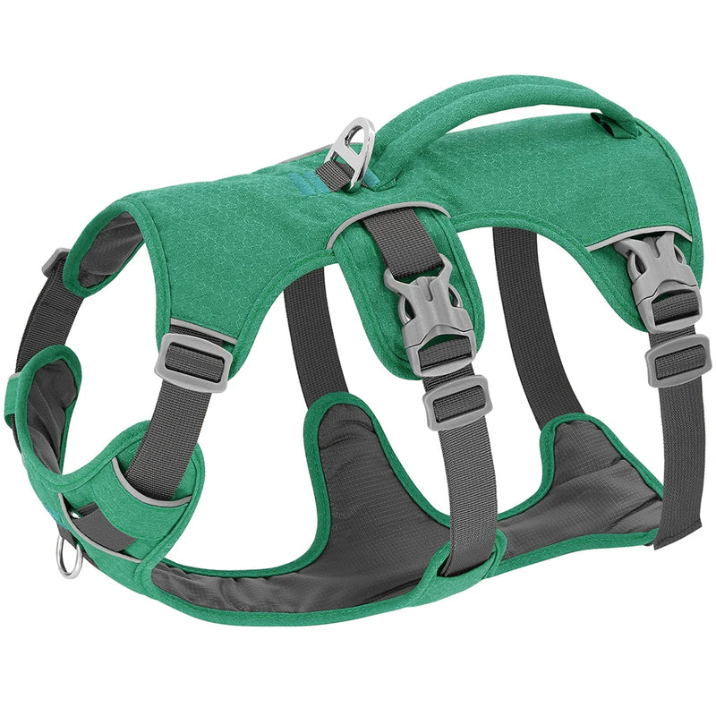 reflective nylon dog harness with handle, view 3 - MRSLM