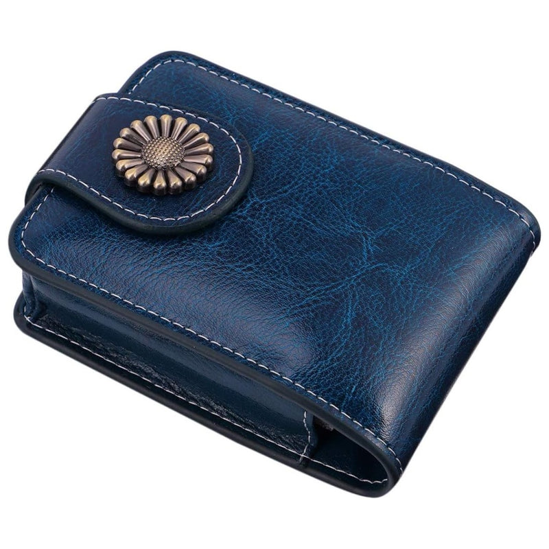 mini portable leather makeup bag with mirror, view 9 - MRSLM