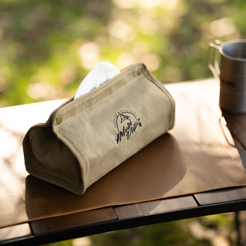 portable canvas tissue box, view 3 - MRSLM