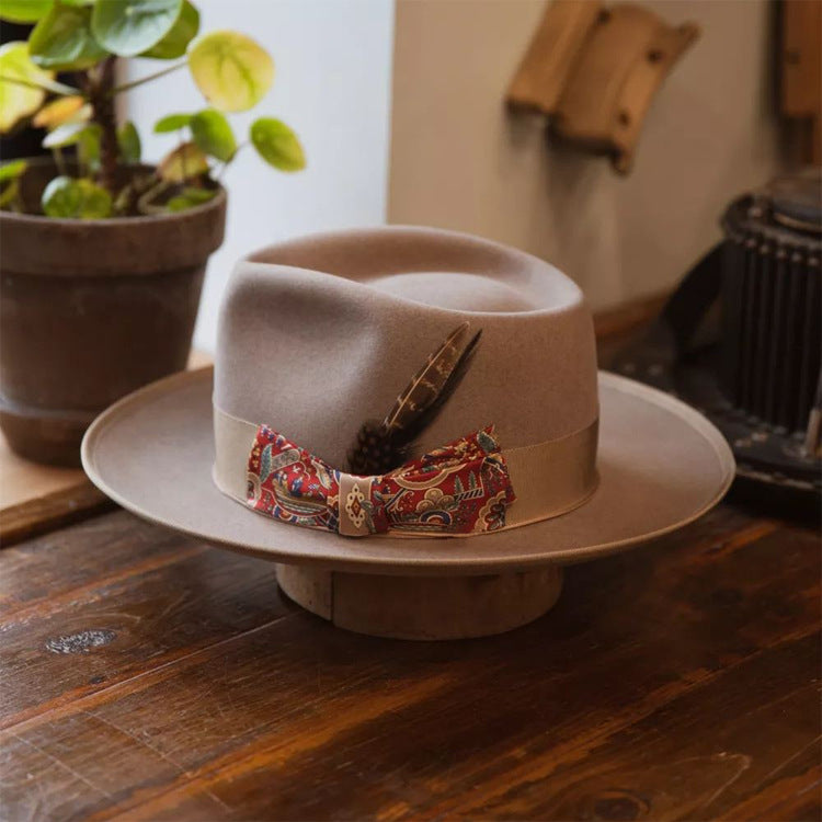 beige wool top hat, view 6 - MRSLM
