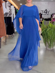Pleated maxi dress full length - MRSLM