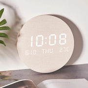 Silent LED wooden wall clock, view 7 - MRSLM