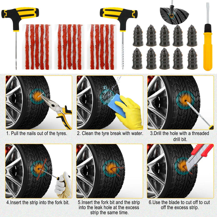 20Pcs Universal Rubber Jack Pad with Tire Repair Kit for Tesla Models