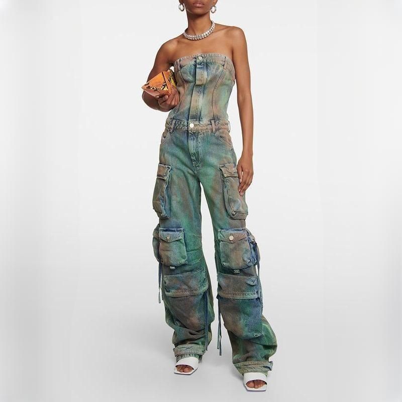 strapless denim jumpsuit - MRSLM