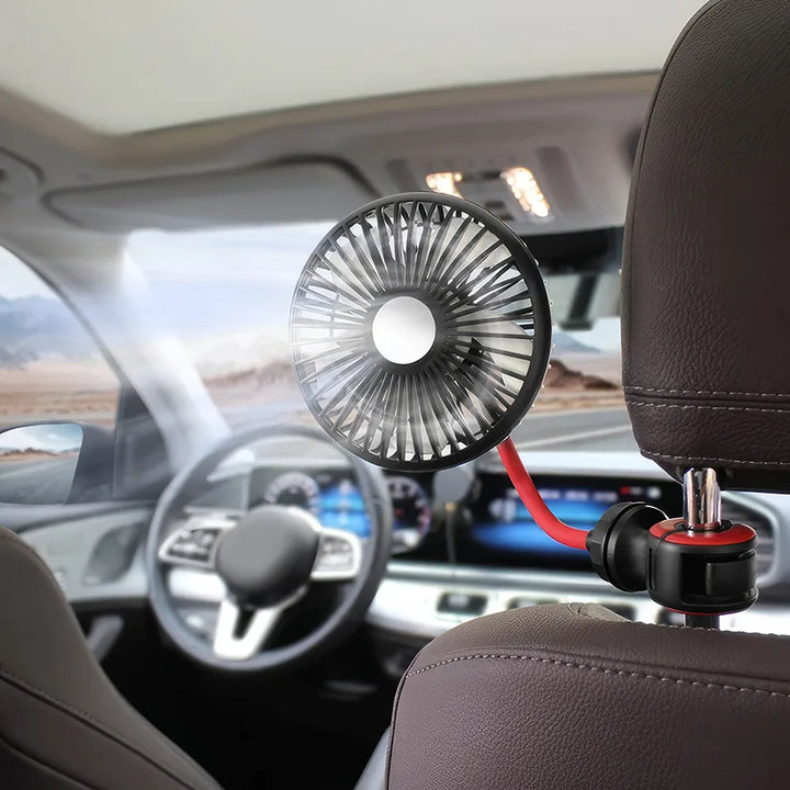 Multidirectional Car Back Seat Fan