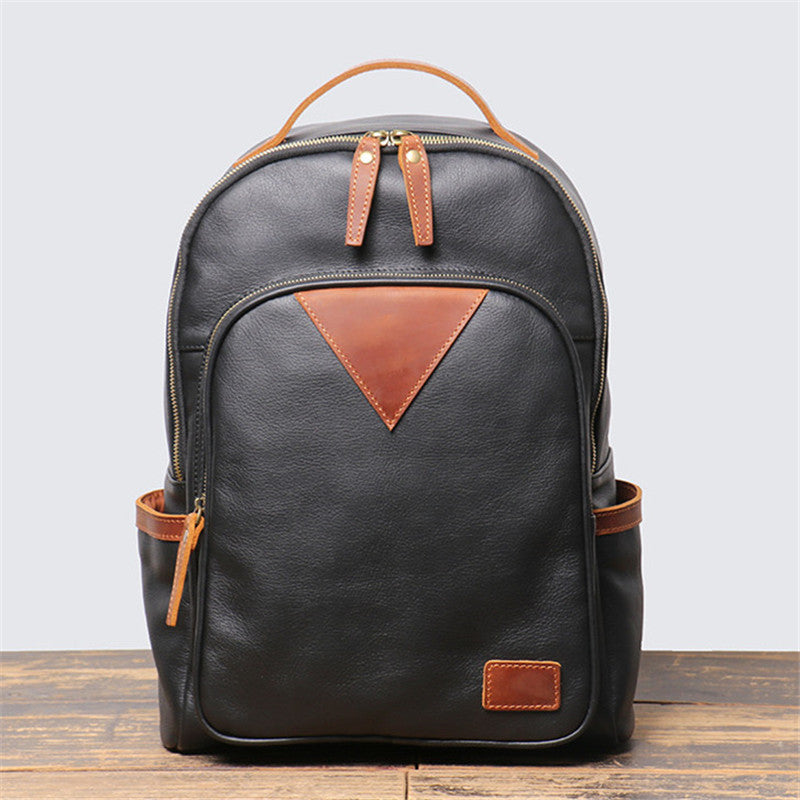 retro trend leather backpack - MRSLM