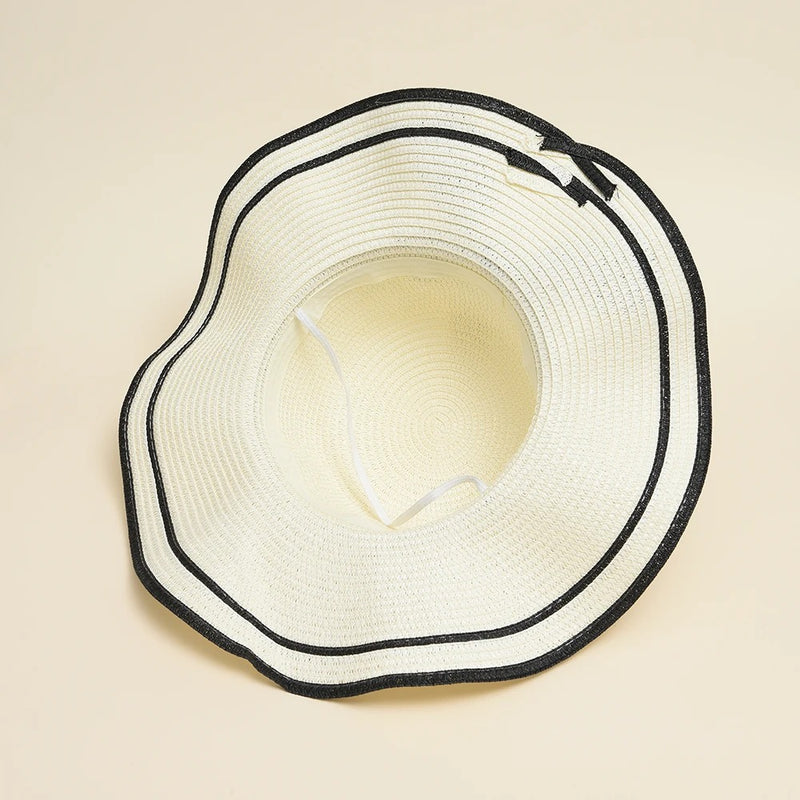 bowknot straw sun hat, view 12 - MRSLM