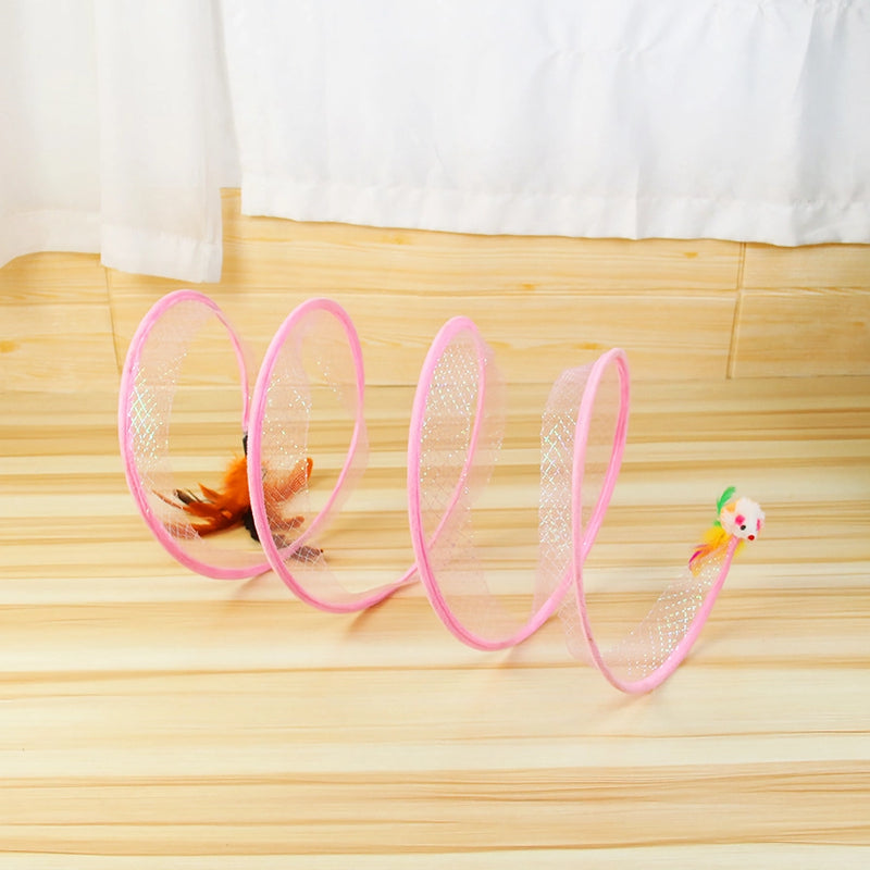 interactive foldable cat tunnel, view 2 - MRSLM