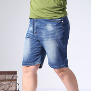 Summer elastic waist denim shorts, view 2 - MRSLM