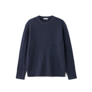 men's oversized cable knit sweater, view 5 - MRSLM