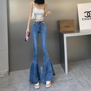 High waist stretch flared jeans, view 2 - MRSLM