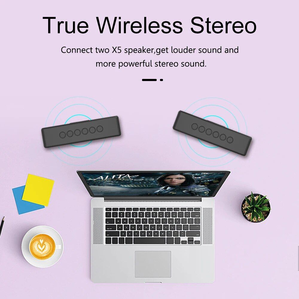 30W High-Power Portable Bluetooth 5.0 Speaker: Waterproof, Super Bass, TWS Stereo, USB-C, Long Battery Life