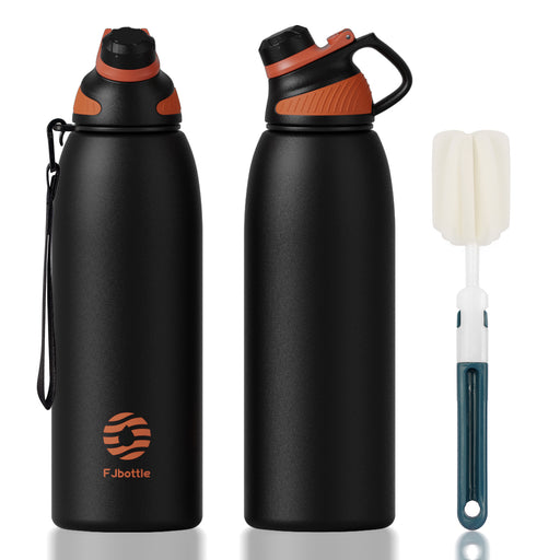 stainless steel thermo bottle with magnetic lid, view 2 - MRSLM