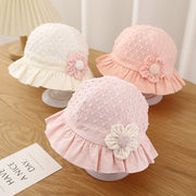 Baby sun hat with lace ruffle, view 8 - MRSLM