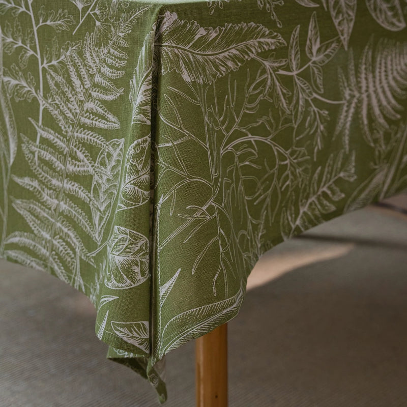 green leaf dining table cloth, view 7 - MRSLM