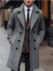 Men's woolen double-breasted coat, view 4 - MRSLM