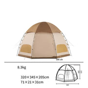 octagonal mushroom camping tent, view 2 - MRSLM
