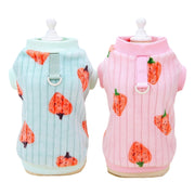 strawberry fleece vest for dogs and cats, view 8 - MRSLM