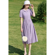 french tea break short-sleeve dress, view 5 - MRSLM