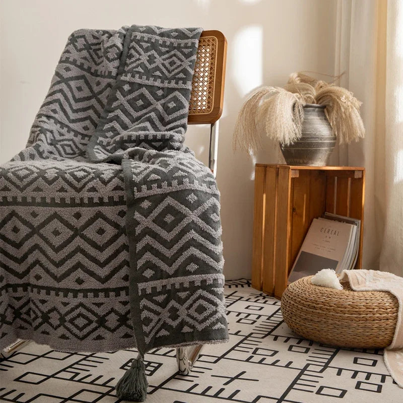 soft tribal pattern throw blanket, view 8 - MRSLM