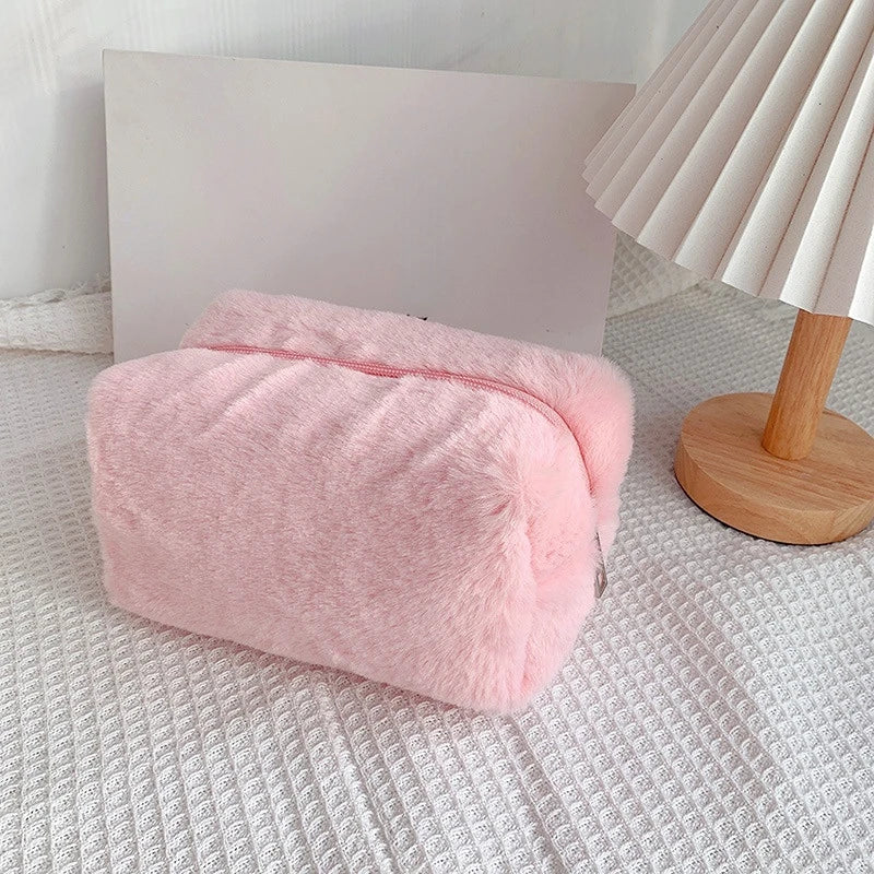 soft plush makeup bag, view 4 - MRSLM