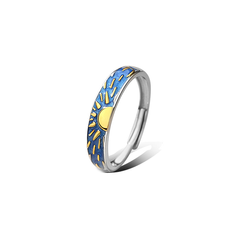 925 sterling silver couple ring, view 2 - MRSLM