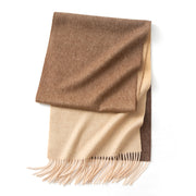 cashmere blend scarf with tassels, view 17 - MRSLM