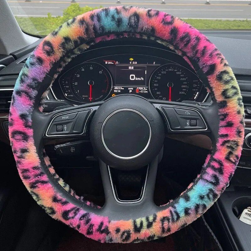 leopard steering wheel cover, view 2 - MRSLM