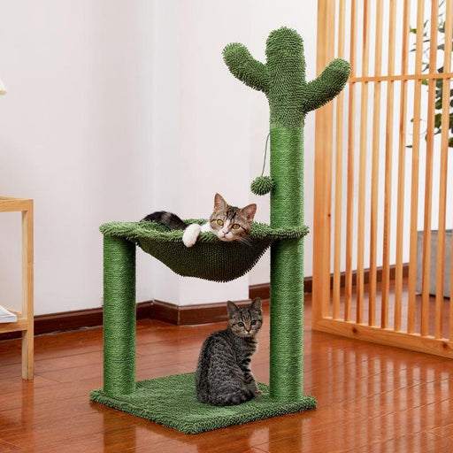 cactus cat scratching post with hammock - MRSLM