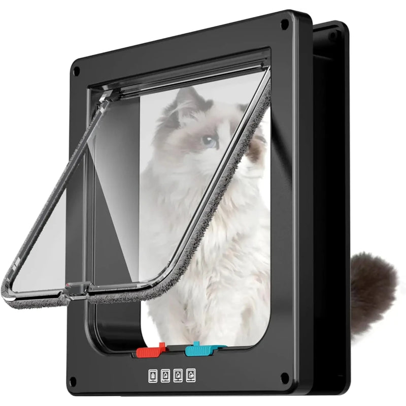 cat door with 4-way lock, view 4 - MRSLM
