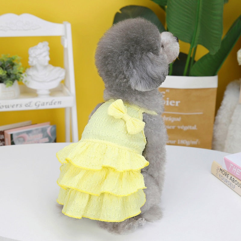 spring princess dog dress, view 7 - MRSLM
