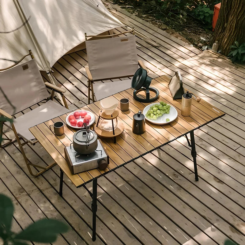 portable folding aluminum camping table, view 5 - MRSLM