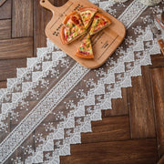 white lace table runner, view 6 - MRSLM