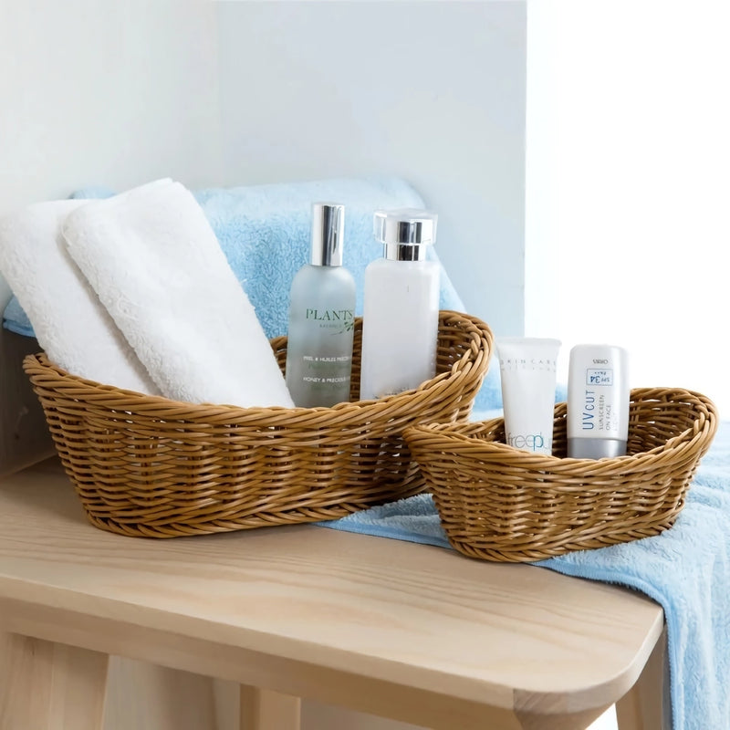 bamboo handwoven storage basket, view 3 - MRSLM