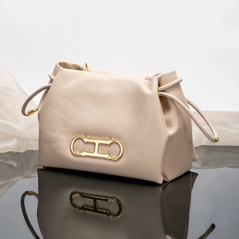 women's drawstring shoulder bag, view 6 - MRSLM